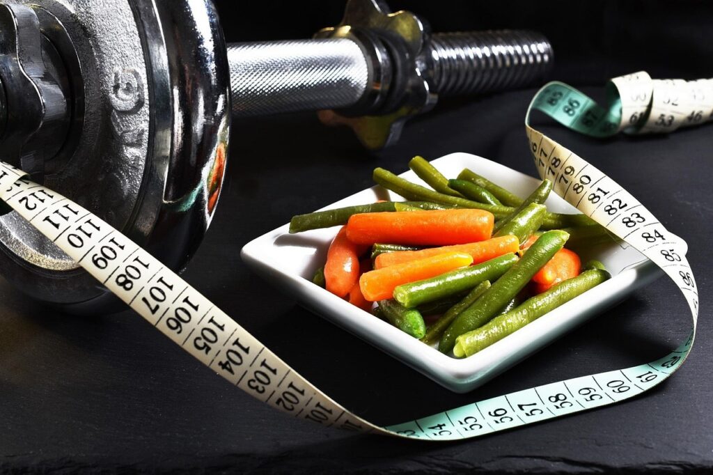 fitness, dumbbell, vegetables, exercises, muscles, sport, dumbbells, strengthening, training, health, food, still life, weight loss, diet, weight, square, carrot, bean pods, weight loss, weight loss, weight loss, weight loss, weight loss
